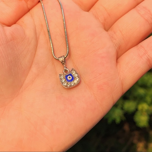 evil eye sparkly necklace charm - Picture 6 of 8
